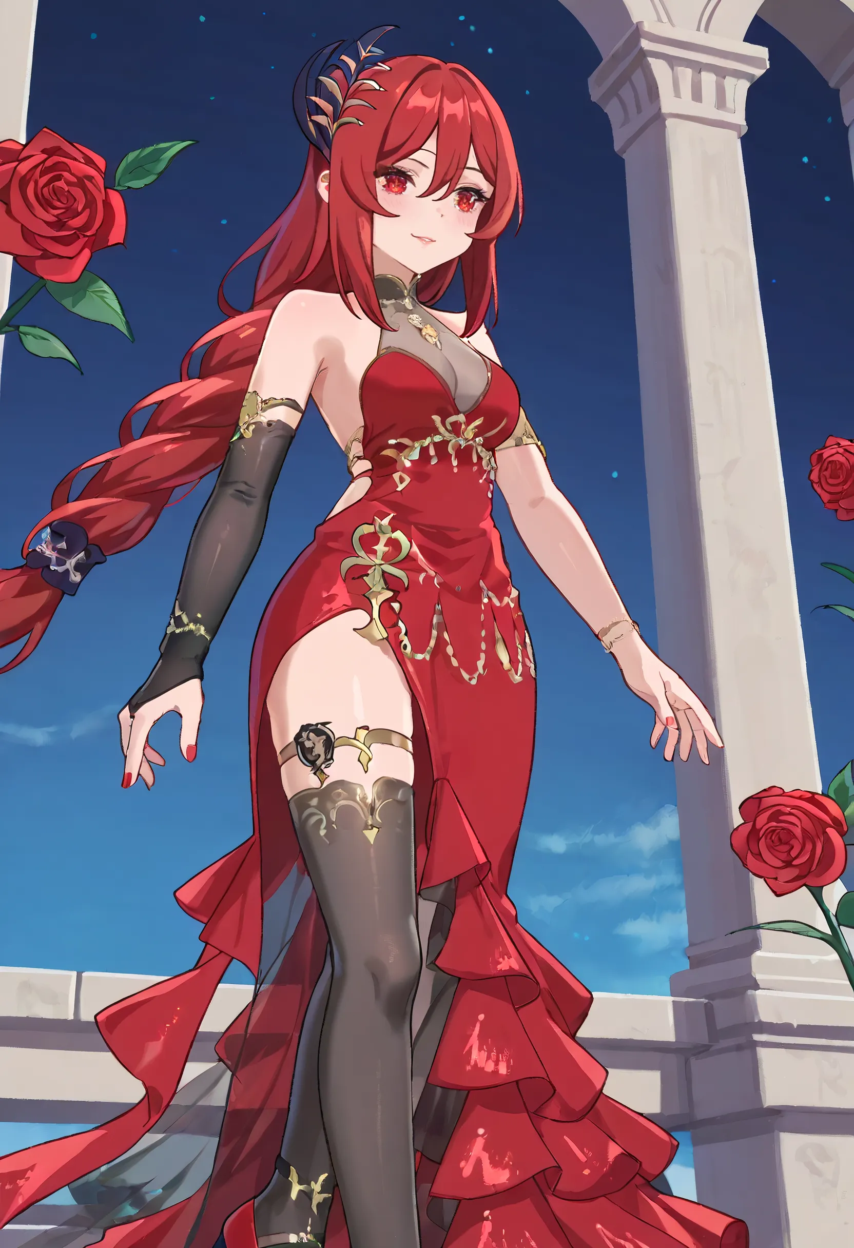 Preview of Scarlet_Wish_Chestnut_Rose LoRA